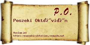 Peszeki Oktávián névjegykártya